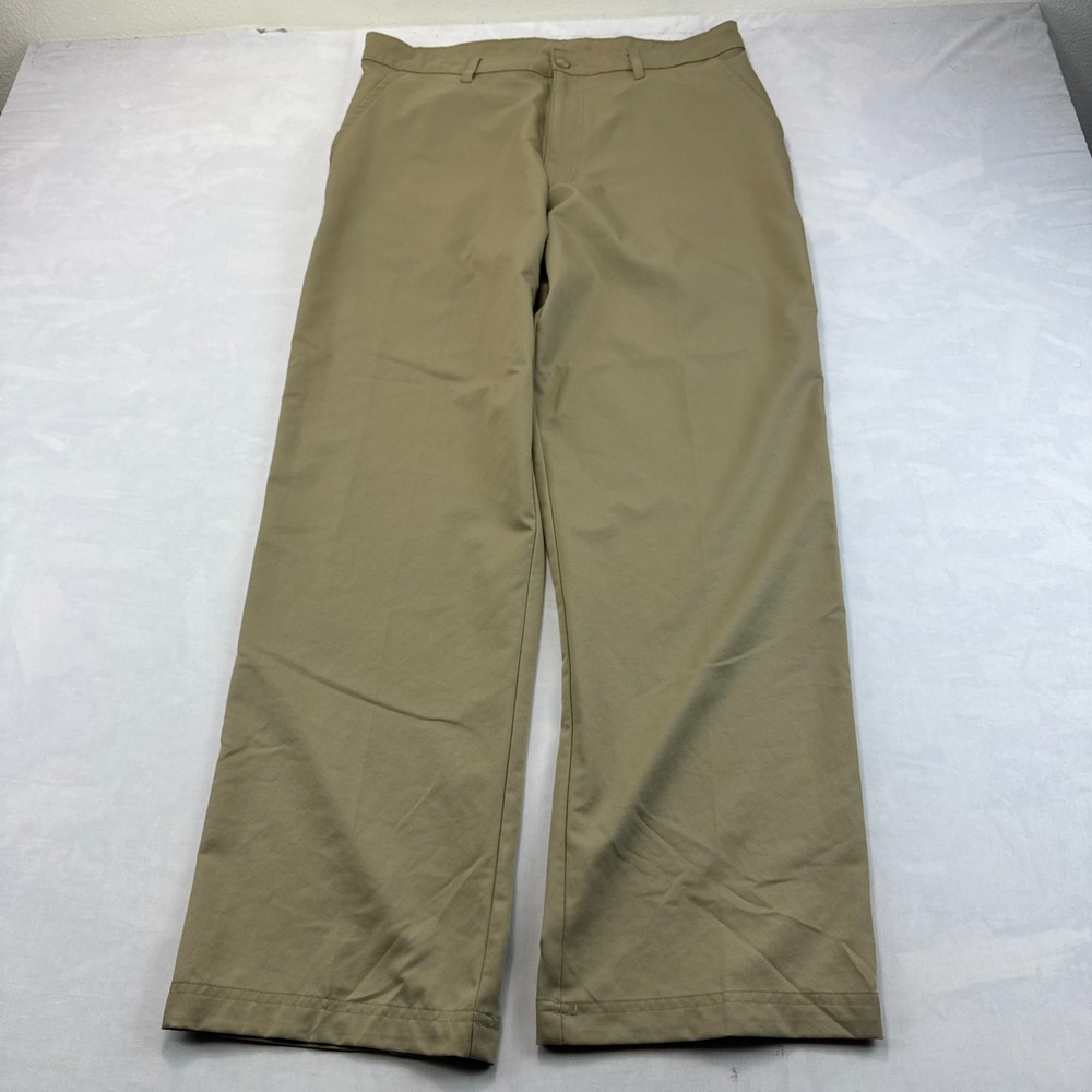 Champion Duo Dry Golf Pants Mens 36x32 Tan Performance Slash Pocket Straight Leg